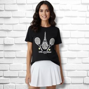 Karl Lagerfeld Paris Racquet Tee - Size Large NWOT